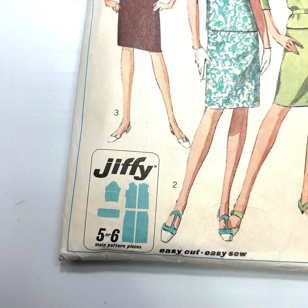 Simplicity Vintage 1960's Pattern #7164 Misses Jiffy‎ 2 Piece Dress